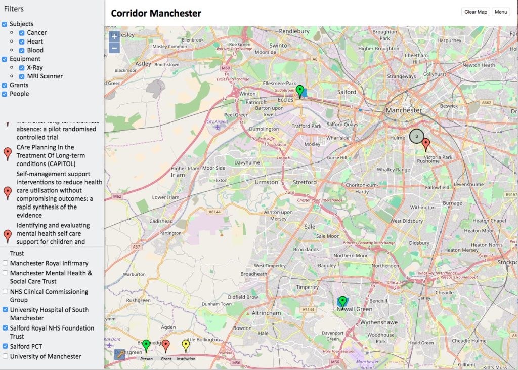 Corridor Manchester Interactive Map
